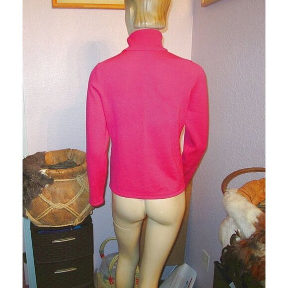 Classiques Entier MERINO Wool TURTLENECK Size M Ribbed Sweater LONG SLEEVES Vtg - Picture 5 of 8
